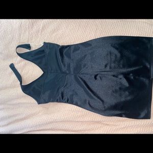 Halter satin mini dress lbd